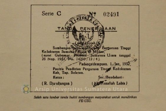 Masyarakat Patungan Dirikan Fakultas Kedokteran USU, Arsip 1952 Jadi Bukti Sejarah