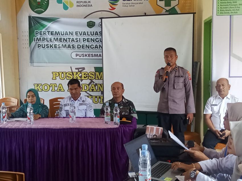 Wujudkan Masyarakat Sehat dan Aman, Polres Padangsidimpuan Hadiri Mini Lokakarya Puskesmas Wek I
