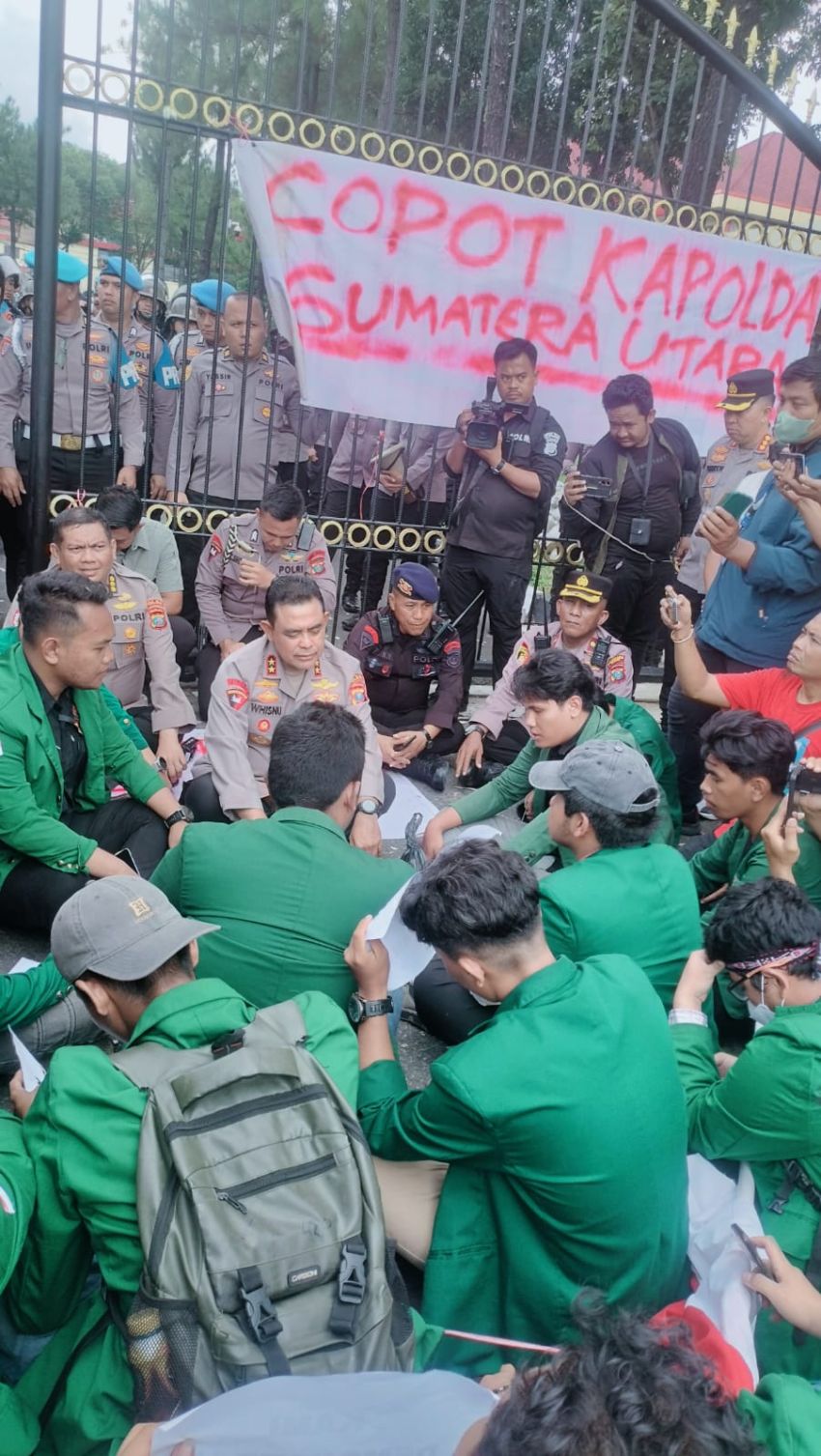 Lakukan Kekerasan ke Pengunjukrasa, Mahasiswa USU Desak Kapolda Sumut Mundur