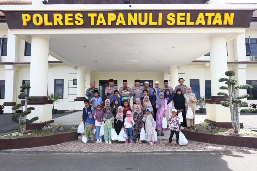 Doa Yasinan Bersama Anak Yatim, Polres Tapanuli Selatan Perkuat Keimanan dan Kepedulian Sosial