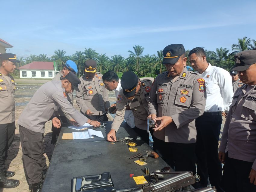 Polres Padang Lawas Lakukan Pengecekan Senpi
