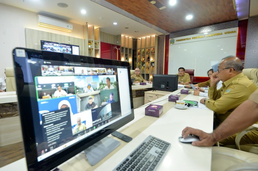 Sekdaprov Sumut Ikuti Rakor dengan Mendagri, Kepala Daerah Diminta Kendalikan Situasi